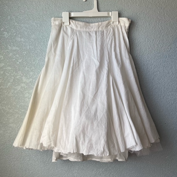 Twenty One White Cottage 100% Cotton Flared Skirt Layered Tulle Underskirt XS - Picture 1 of 6